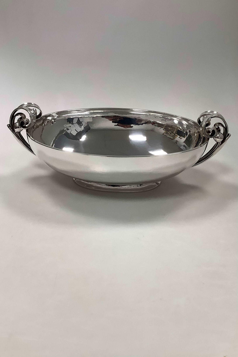 Georg Jensen Sterling Sølv Stor Oval Art Deco Skål No 622B