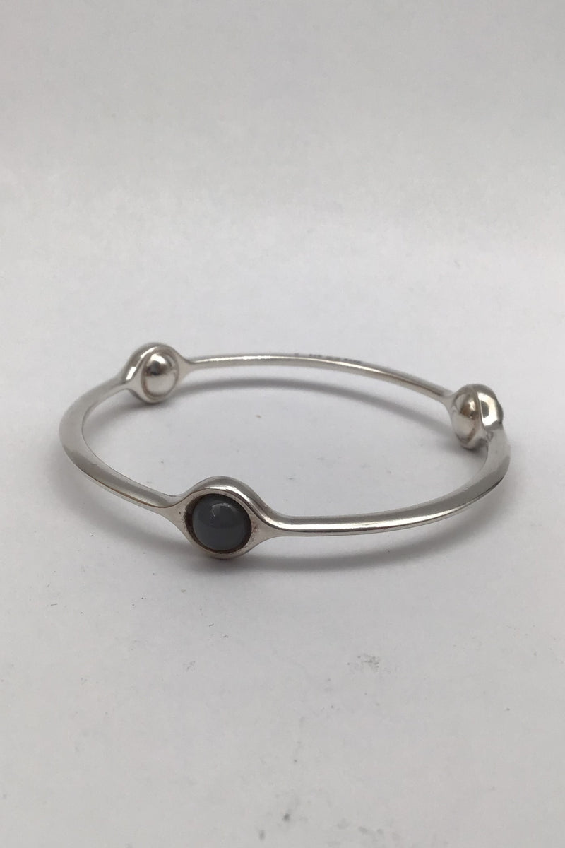 Georg Jensen Sterling Sølv Armring No. 473 Sphere Månesten