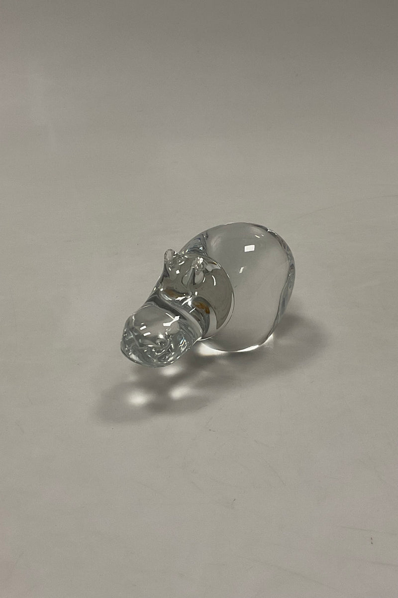 Holmegaard Glass Figure of Hippopotamus