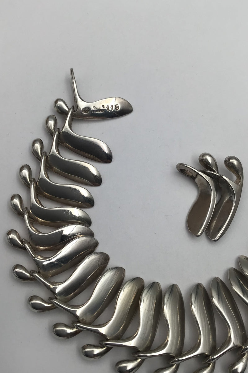 Georg Jensen Sterling Sølv Armlænke No. 115 Bent Gabrielsen