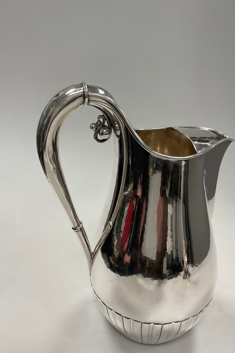 Giant Georg Jensen Sterling Silver Cosmos Water Pitcher No 45 B