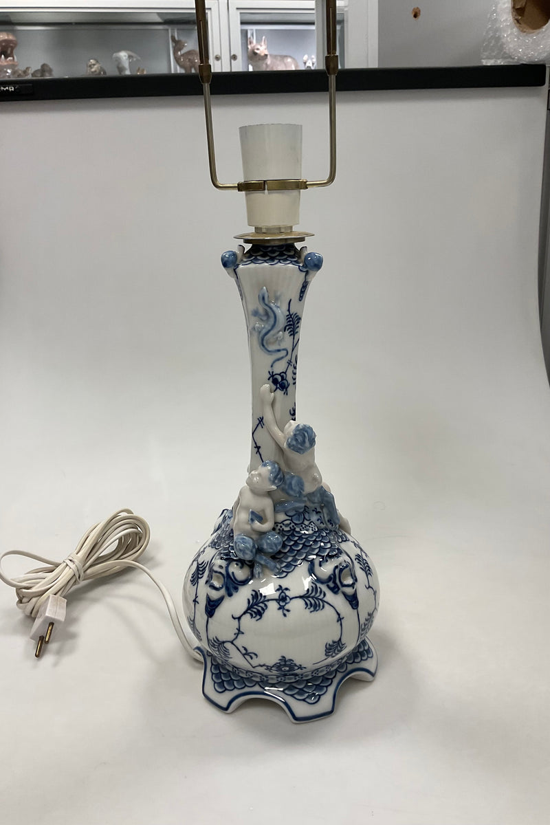 Royal Copenhagen Blue Fluted Full Lace Lamp / base for 5 arm candlestick No 1006