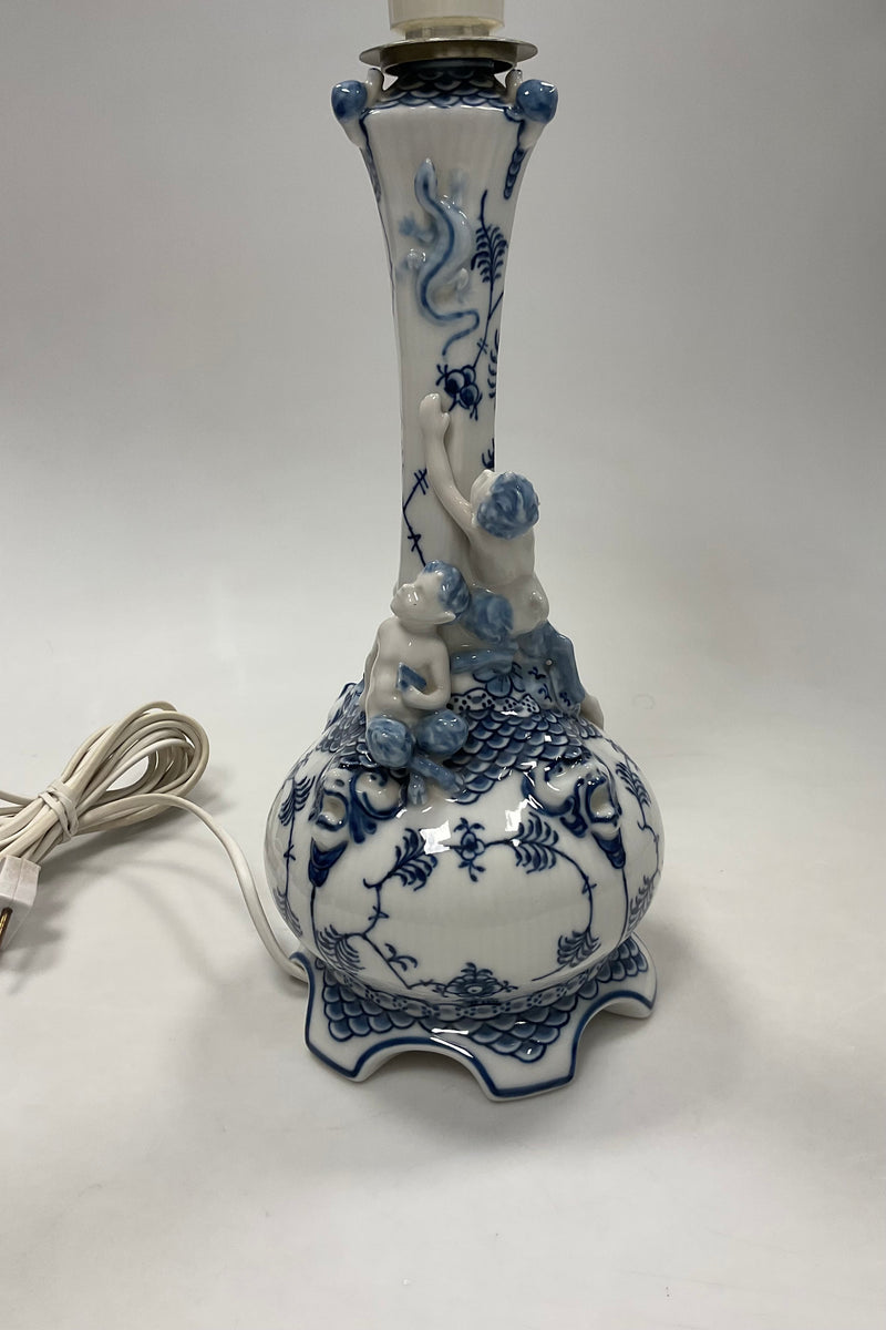 Royal Copenhagen Blue Fluted Full Lace Lamp / base for 5 arm candlestick No 1006