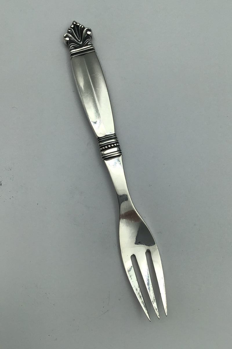 Georg Jensen Sterling Sølv Dronning Frugtgaffel No. 71
