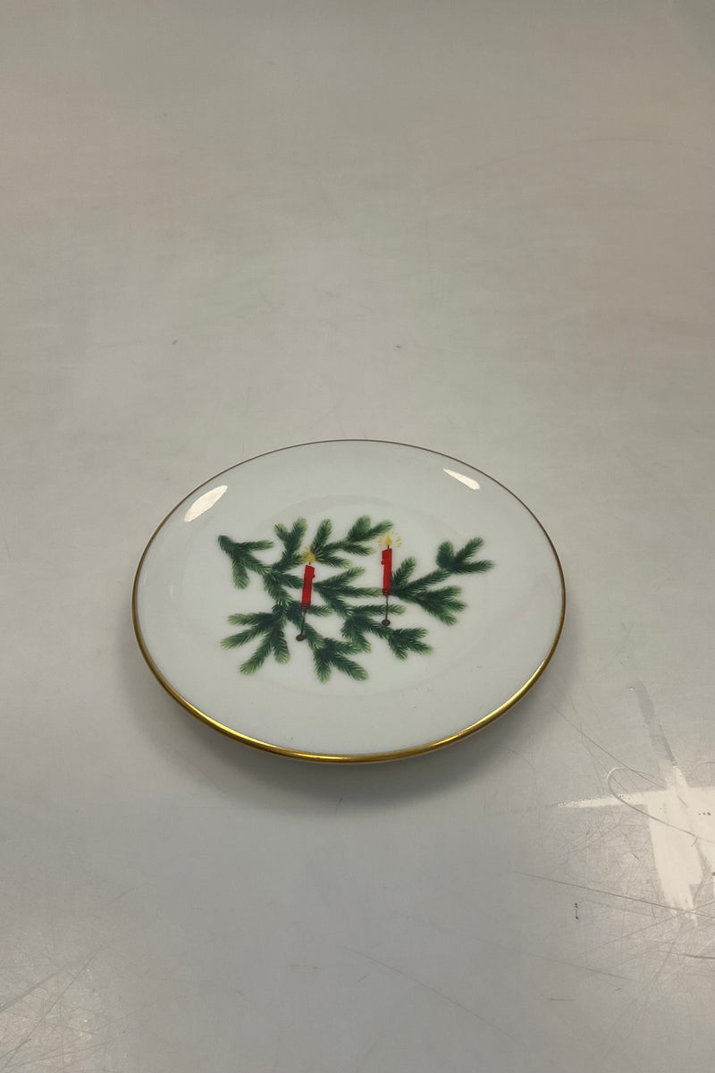 1Bing og Grøndahl Juleminiatureplatte med grangren og Lyseholder No. 2814/5709