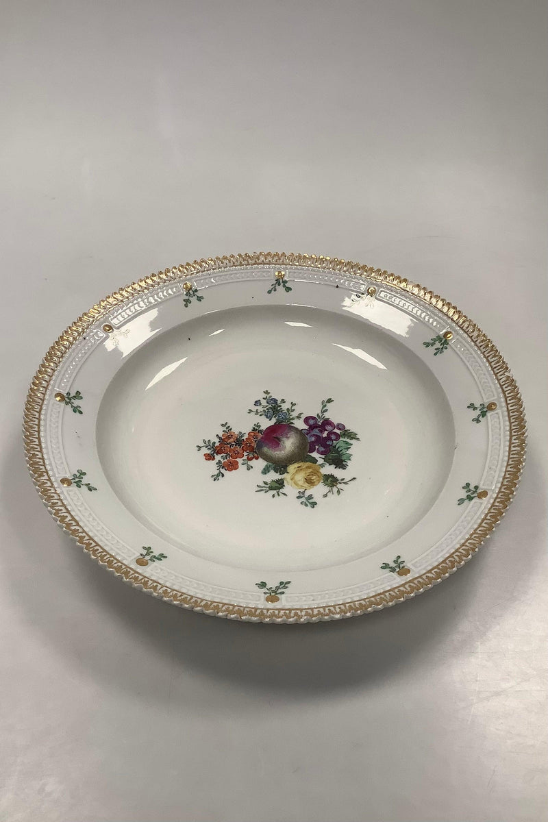 Early Royal Copenhagen Flora Danica Flora Danica Perlestel dish with Flowers from 1780-1790