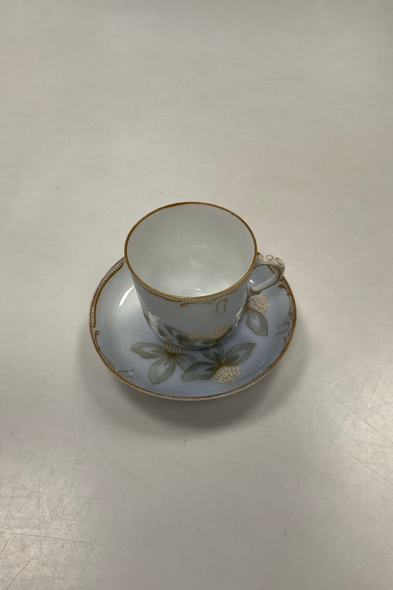 Tidlig Royal Copenhagen Art Nouveau Kop og underkop No 4