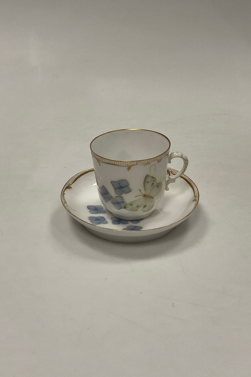 Tidlig Royal Copenhagen Art Nouveau Kop og underkop No 3