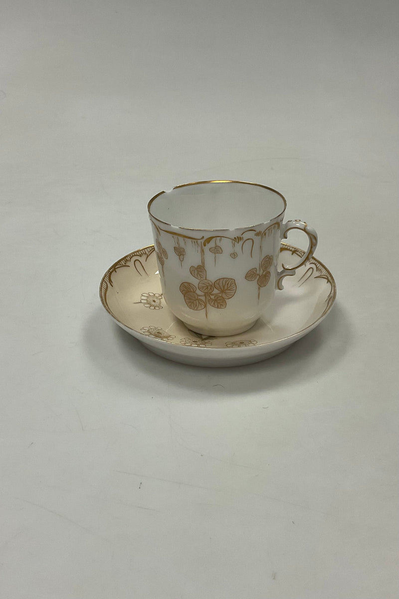 Tidlig Royal Copenhagen Art Nouveau Kop og underkop No 13