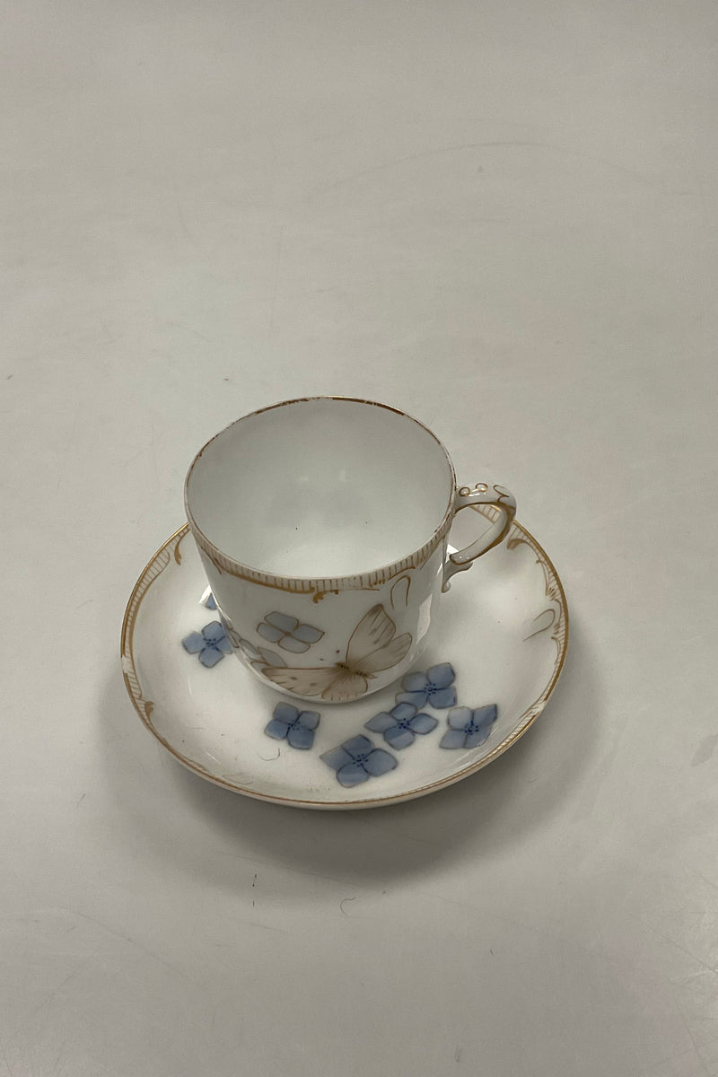 Tidlig Royal Copenhagen Art Nouveau Kop og underkop No 11