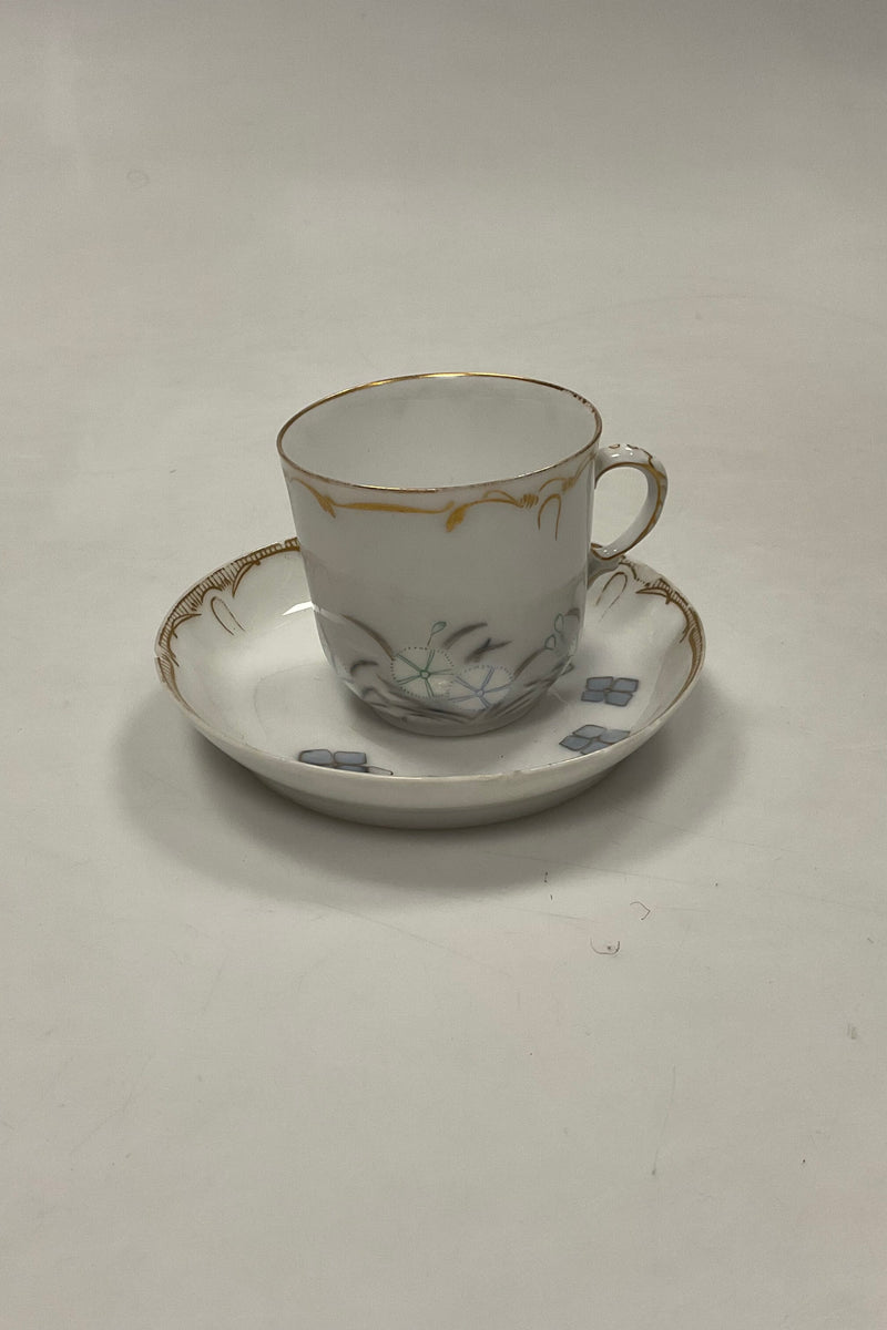 Tidlig Royal Copenhagen Art Nouveau Kop og underkop No 10