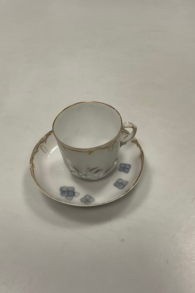 Tidlig Royal Copenhagen Art Nouveau Kop og underkop No 10