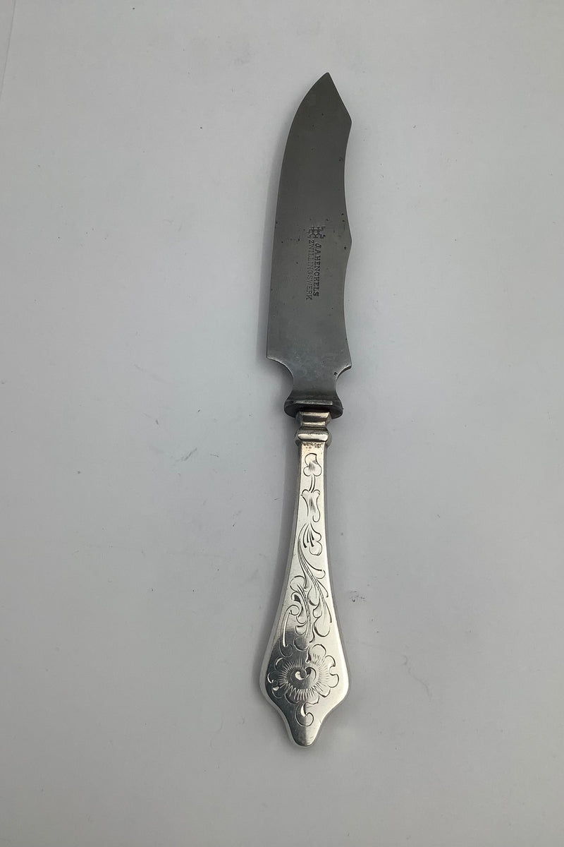 Antique Rococo Silver Cheese Knife