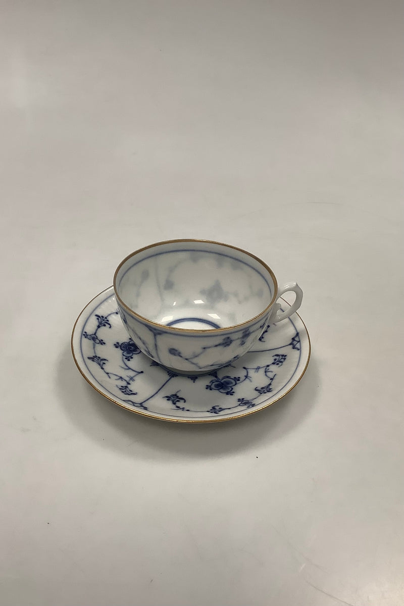 Bing and Grondahl Blue Fluted Plain / Blue Painted Teacup