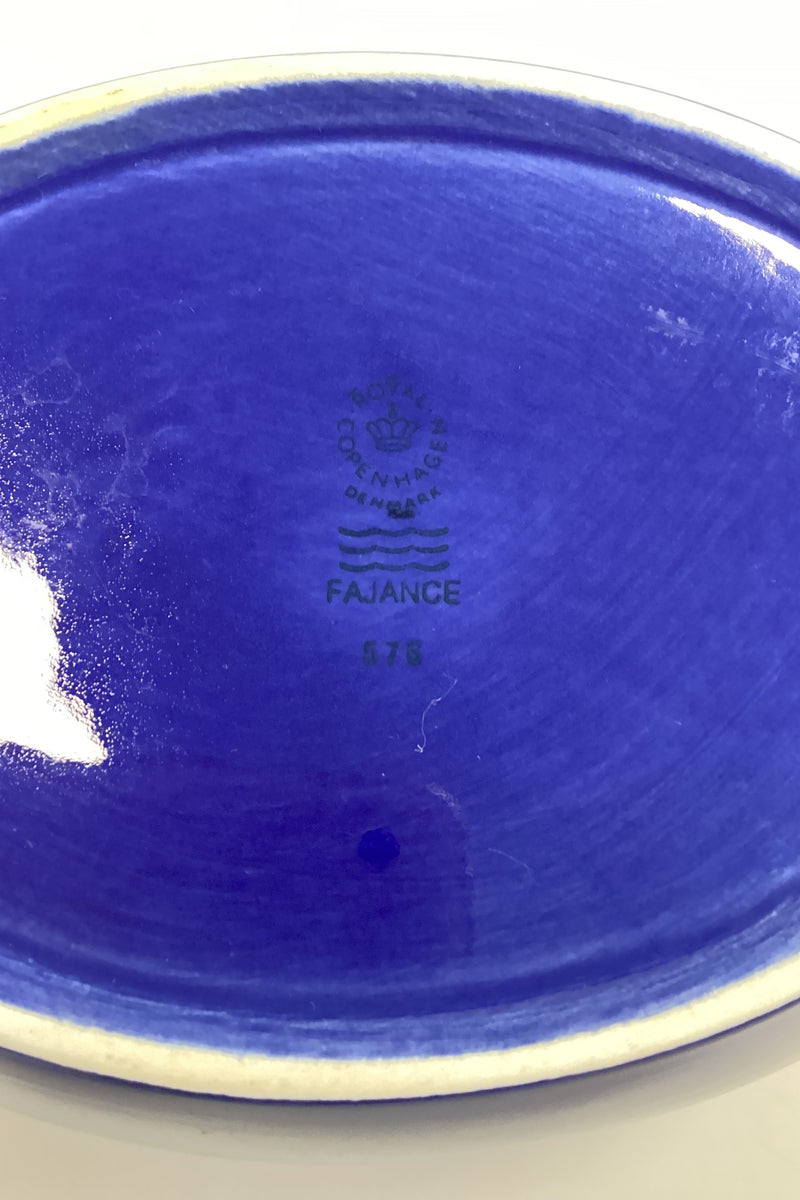 Royal Copenhagen Ursula oval Bowl in Dark Blue No. 576