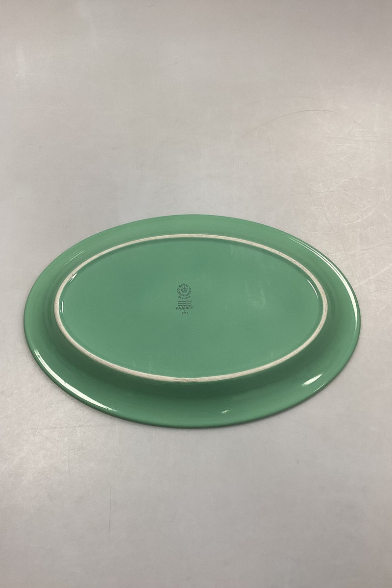 Royal Copenhagen Ursula oval Plate in Light Green No. 624