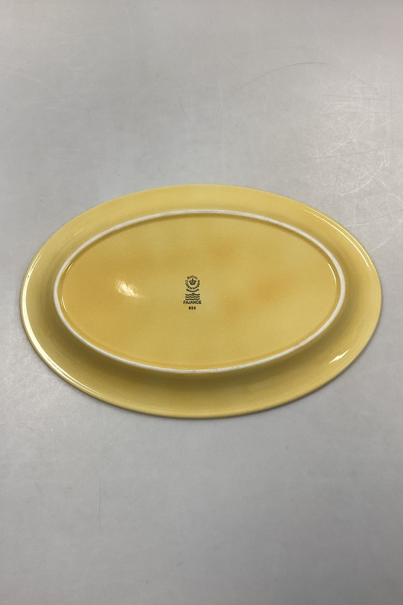 Royal Copenhagen Ursula Oval Plate in Yellow No. 624