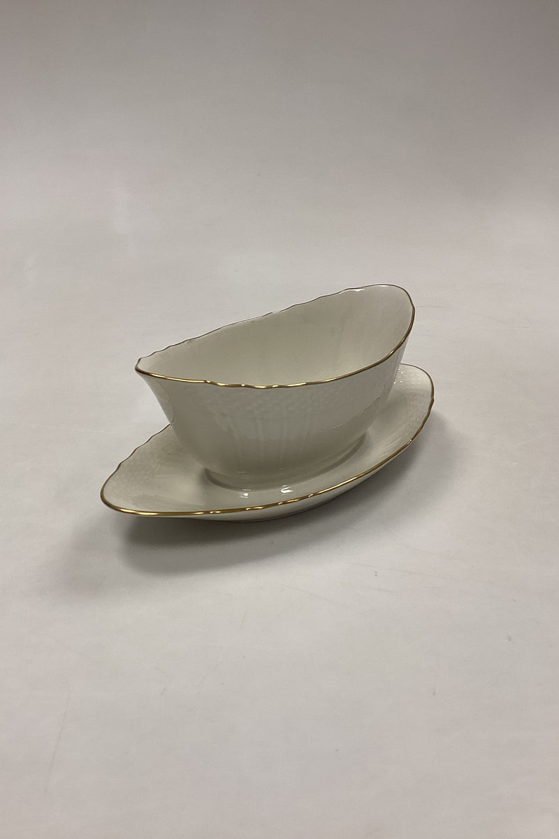 Royal Copenhagen Creme Curved with Gold (Stel 1235) Saucer No. 1651