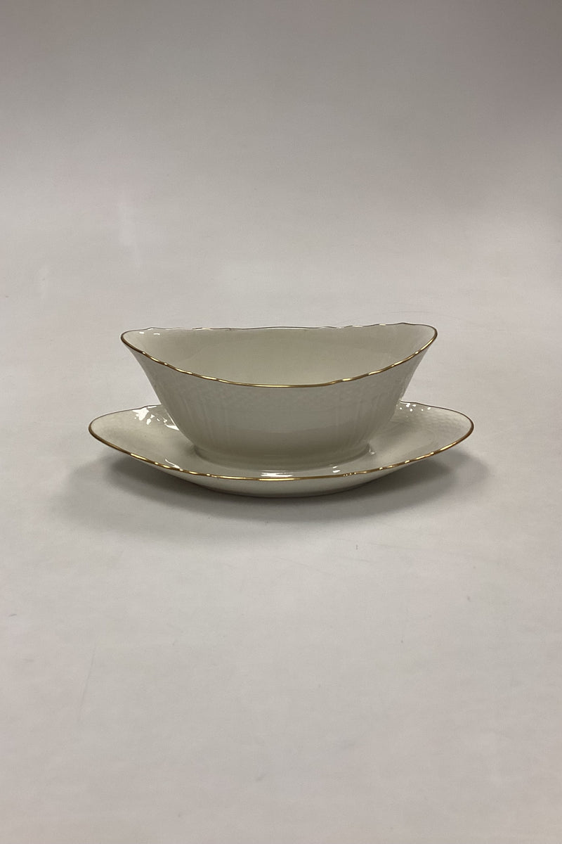 Royal Copenhagen Creme Curved with Gold (Stel 1235) Saucer No. 1651