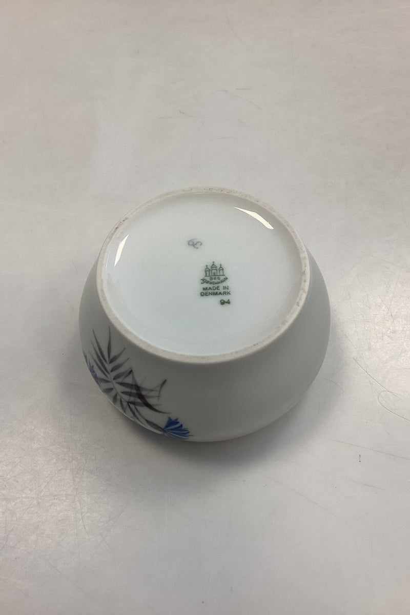 Bing and Grondahl White Demeter / Cornflower Sugar Bowl w. lid No. 94