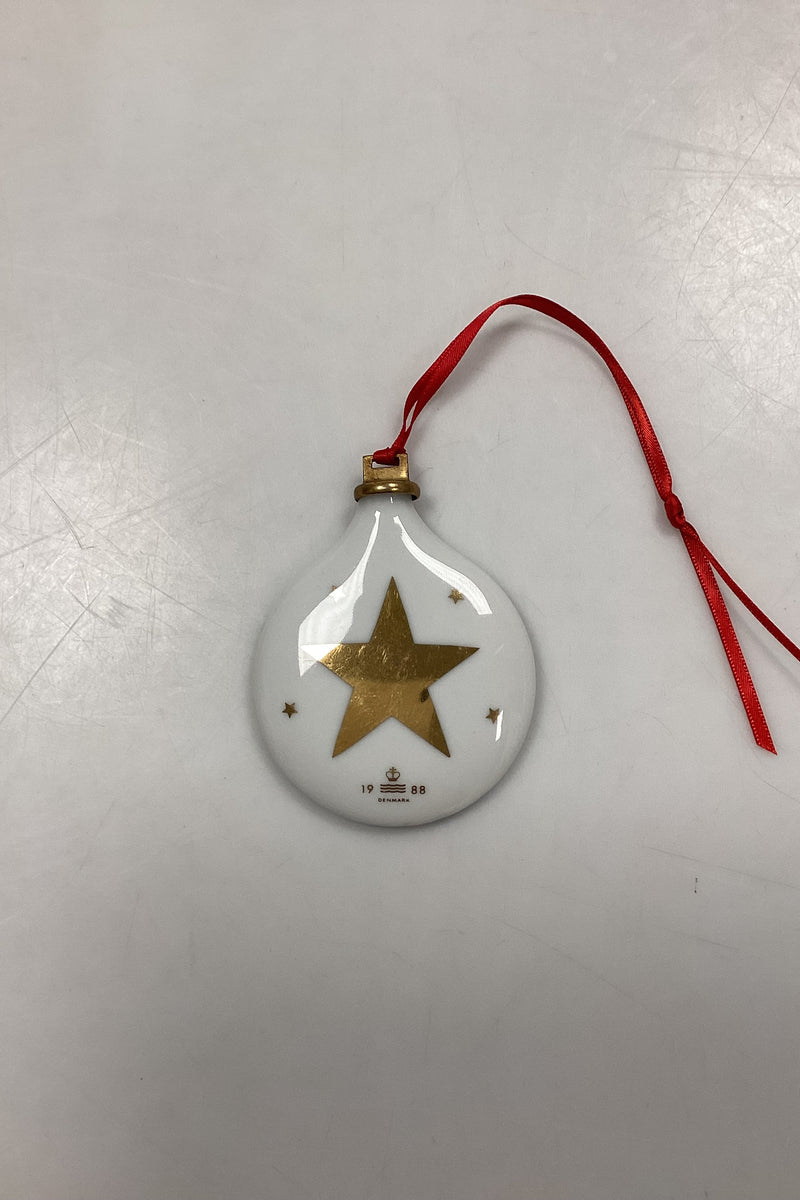 Royal Copenhagen Porcelain Drop Ornament - Jingle Bells 1988