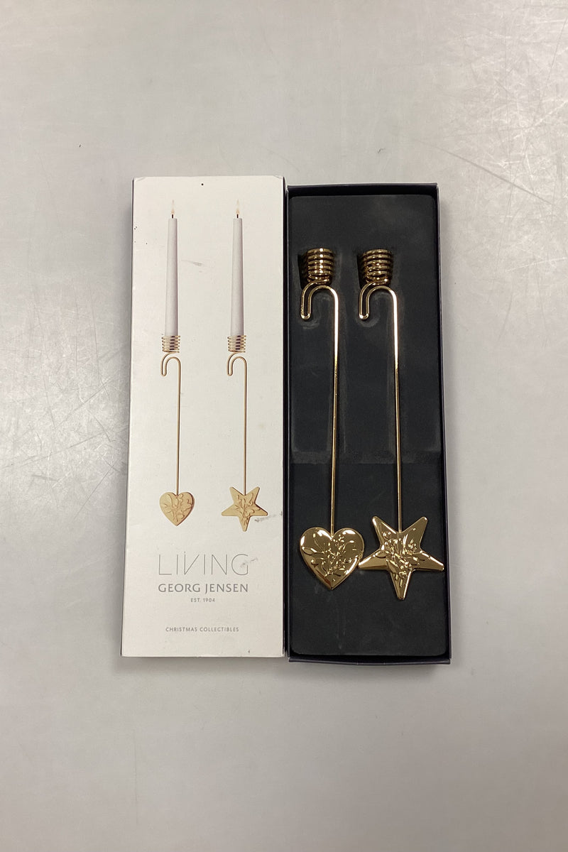 Georg Jensen Christmas Collectibles  Lyseholder - Hjerte og Stjerne 2015