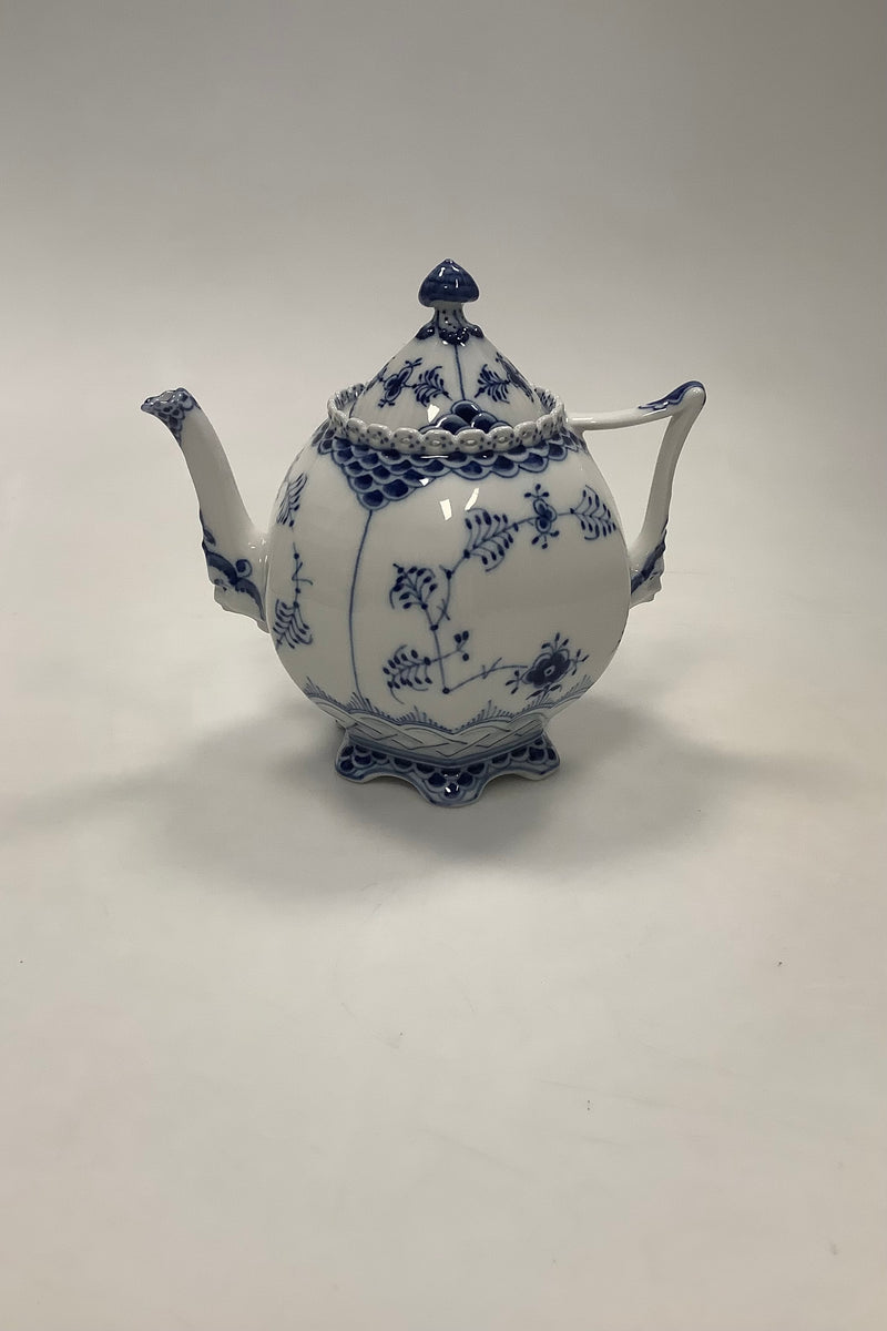 Royal Copenhagen Blue Fluted Full Lace Teapot No 1118