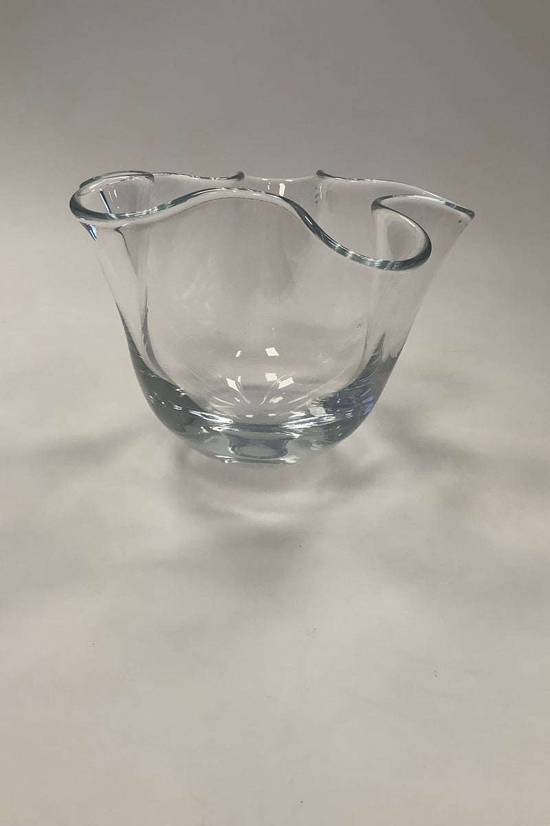 Holmegaard Laguna vase in clear glass