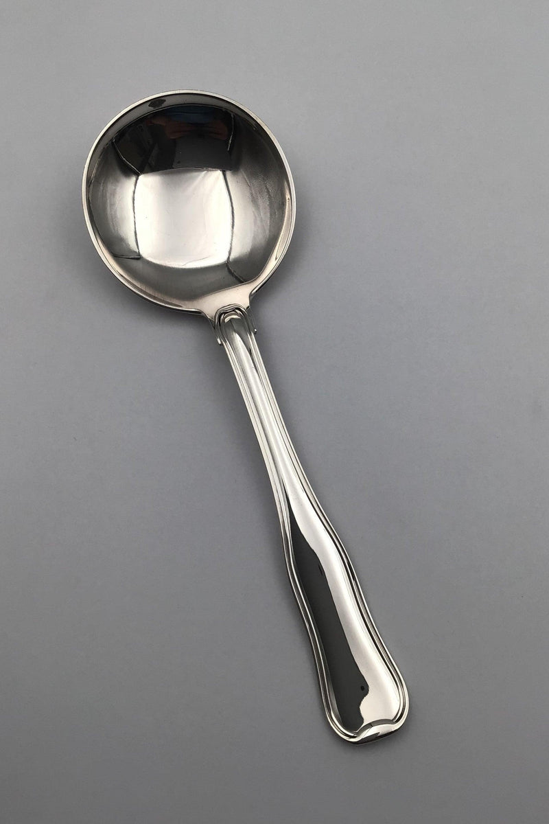 Georg Jensen Sterling Sølv Dobbeltriflet Suppeske No. 51 - Danam Antik