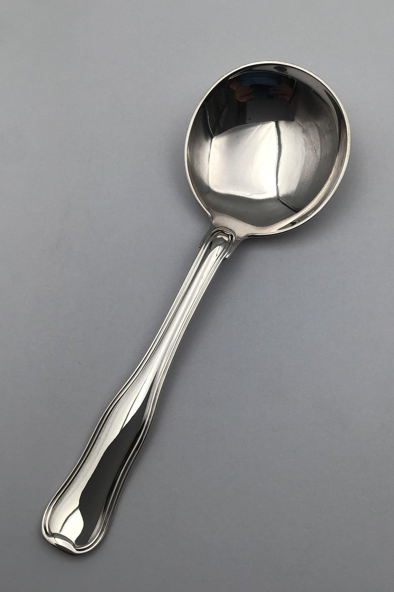 Georg Jensen Sterling Sølv Dobbeltriflet Suppeske No. 51 - Danam Antik