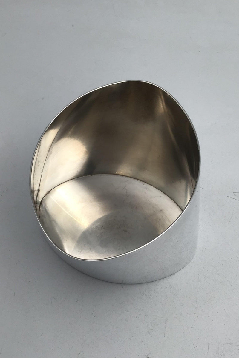 Georg Jensen Sterling Sølv Ellipseformet Vase / Bæger Verner Panton - Danam Antik