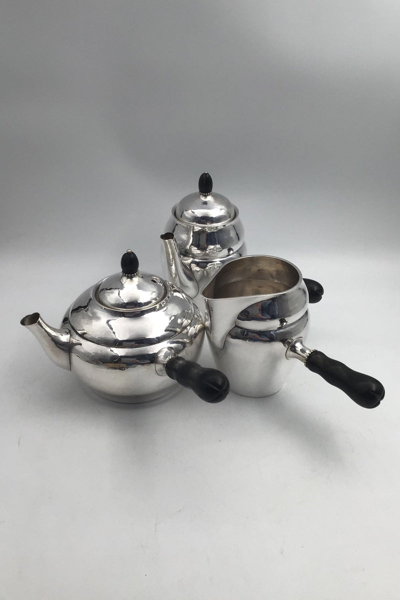 Georg Jensen 纯银茶具和咖啡具套装 No.