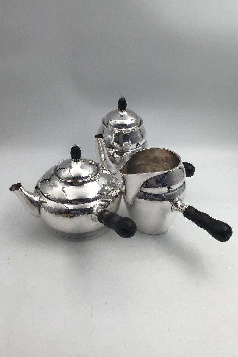 Georg Jensen Sterling Silber Tee- und Kaffeeset Nr. 1 (3 Teile)