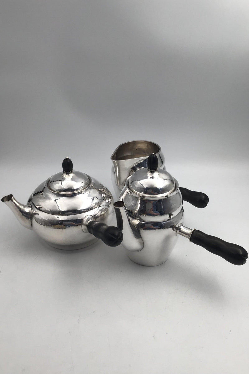 Georg Jensen 纯银茶具和咖啡具套装 No.