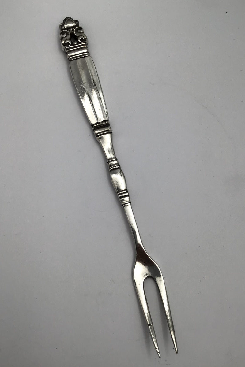 Georg Jensen Sterling Sølv Konge Kødgaffel helsølv No. 142