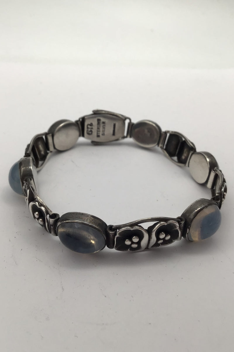 Evald Nielsen Sterling Silver Bracelet Moonstone