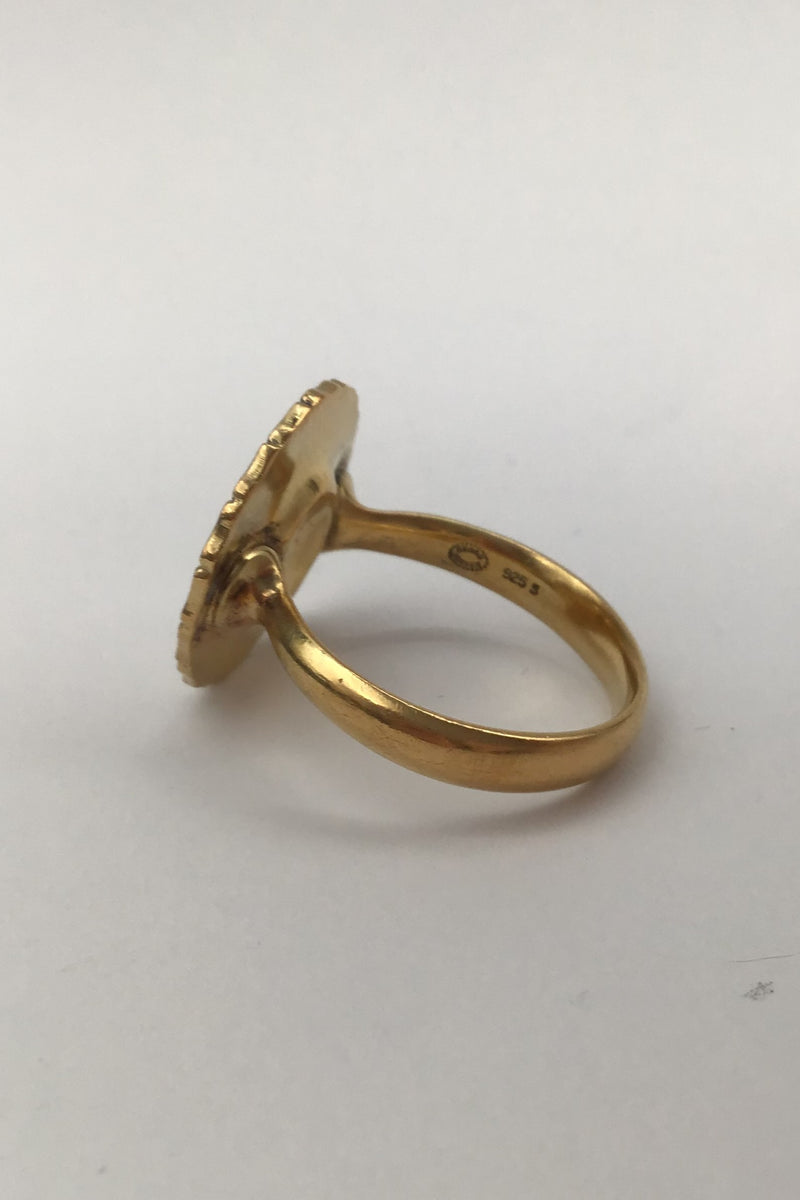 Georg Jensen Forgyldt Sterling Sølv Marguerit Ring