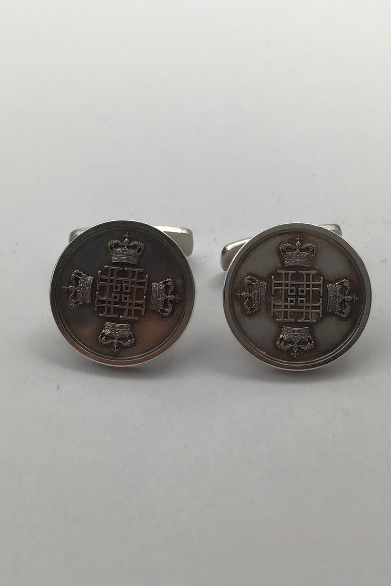 Carlo B. Jensen and Son Sterling Silver Cufflinks Prince Henrik 75 years