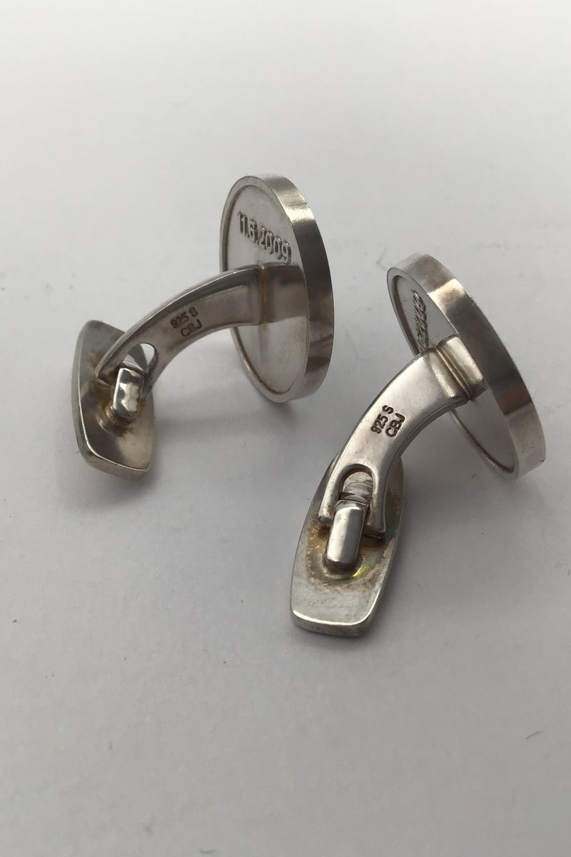 Carlo B. Jensen and Son Sterling Silver Cufflinks Prince Henrik 75 years