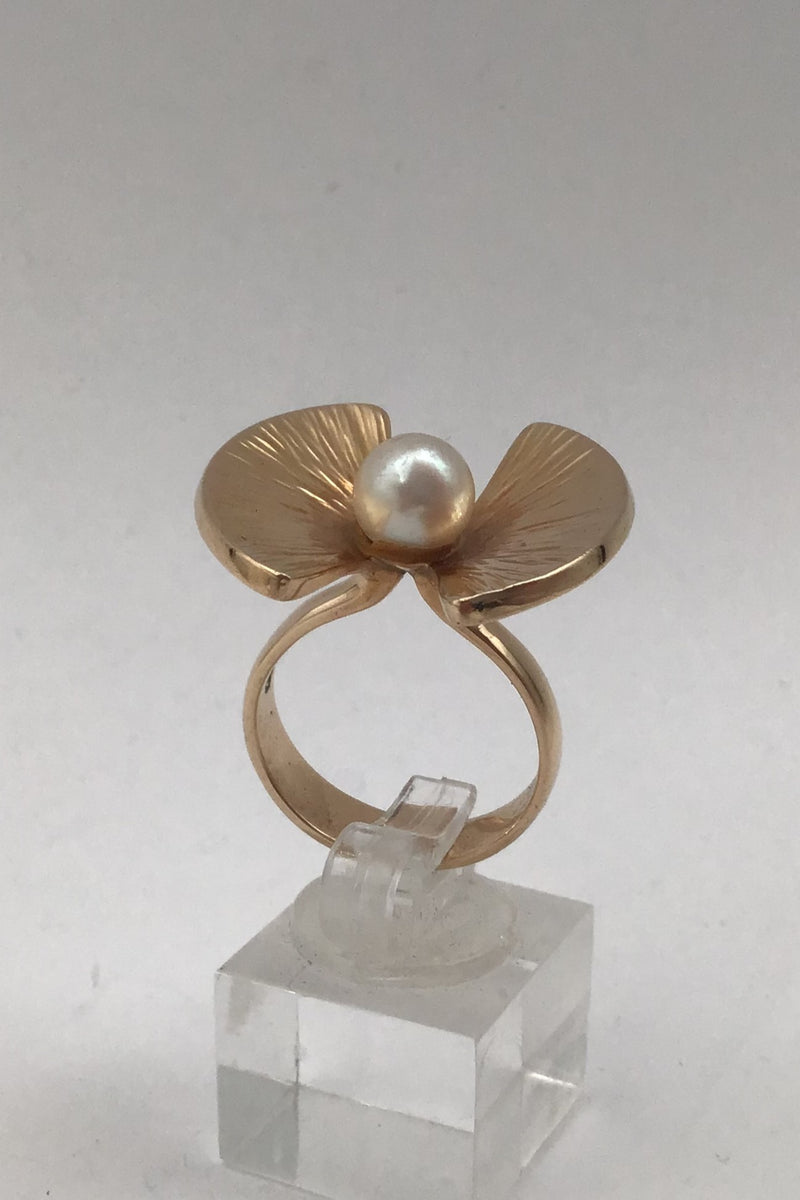 Bent Gabrielsen 14K Gold Ring with Pearl