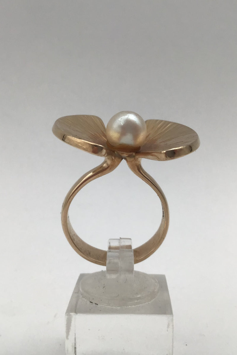 Bent Gabrielsen 14K Gold Ring with Pearl