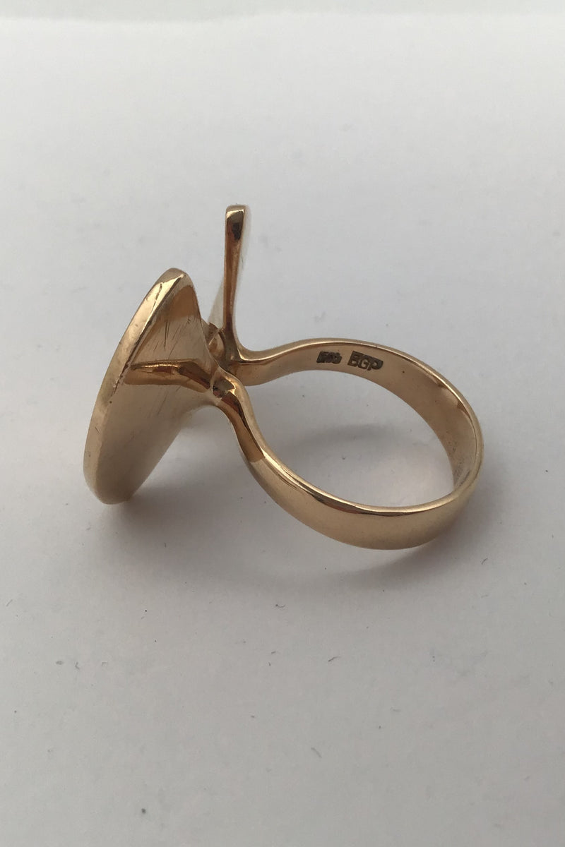 Bent Gabrielsen 14K Gold Ring with Pearl