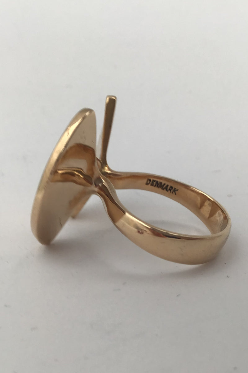 Bent Gabrielsen 14K Gold Ring with Pearl