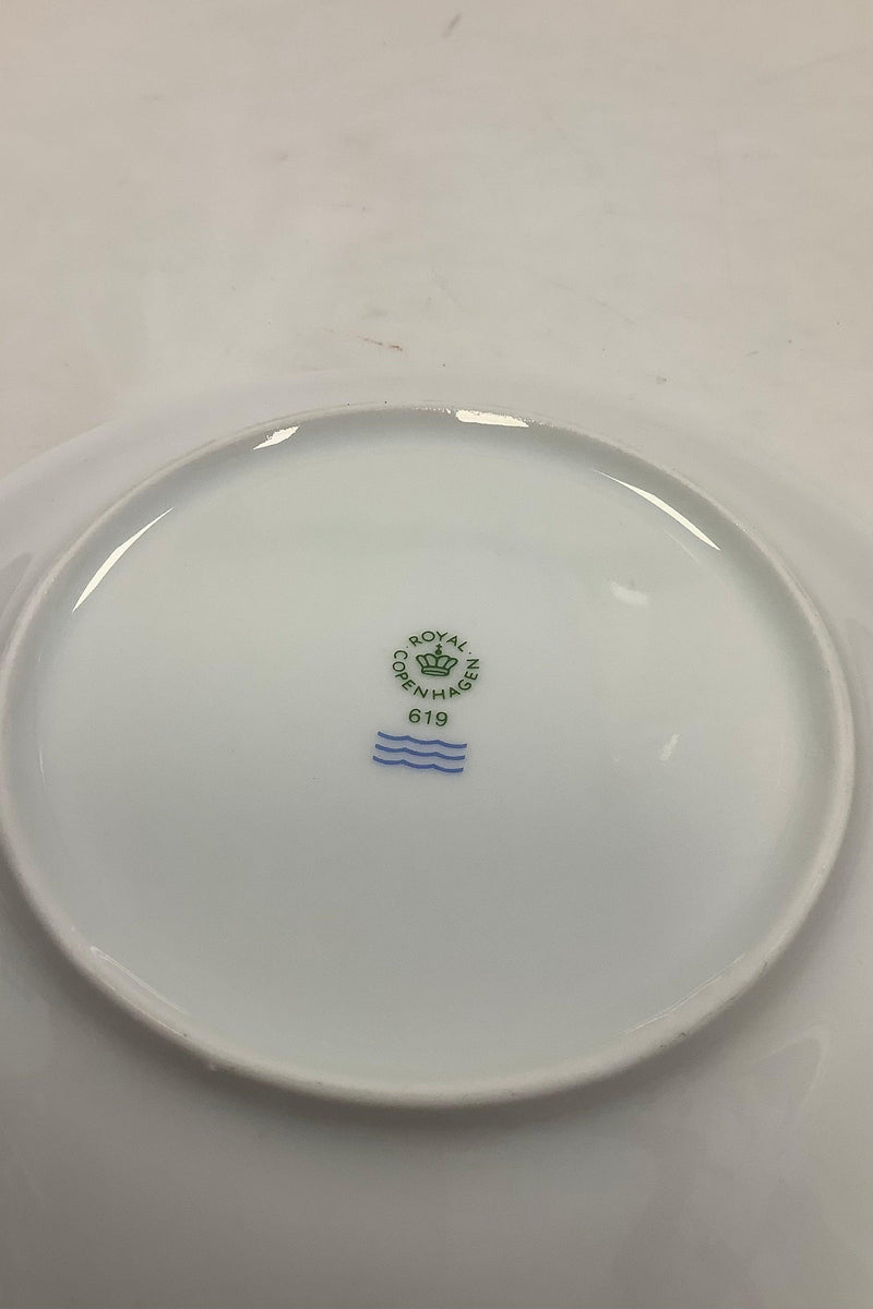 Royal Copenhagen Hvid Tallerken No 619 - Danam Antik