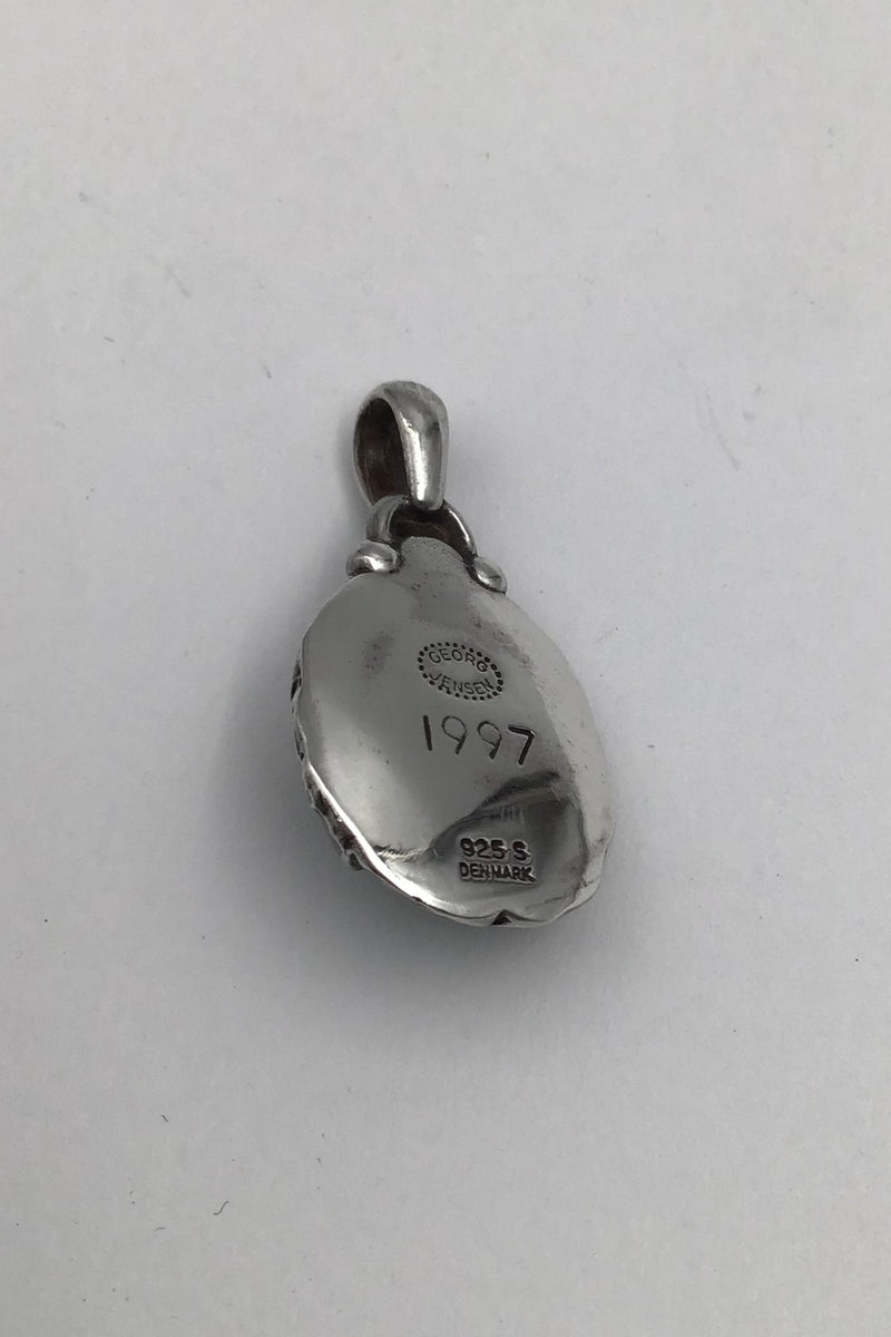 Georg Jensen Sterling Sølv Årsvedhæng 1997 (Grøn Agat)