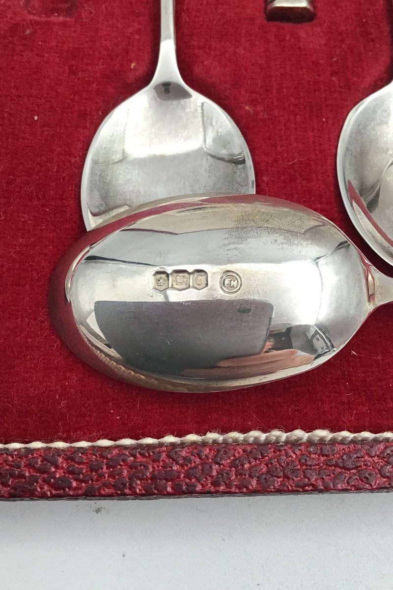 Francis Howard, Sheffield, England, Sterling Silver, Queen Anne, Coffee spoon + Mocha spoon (6+6)