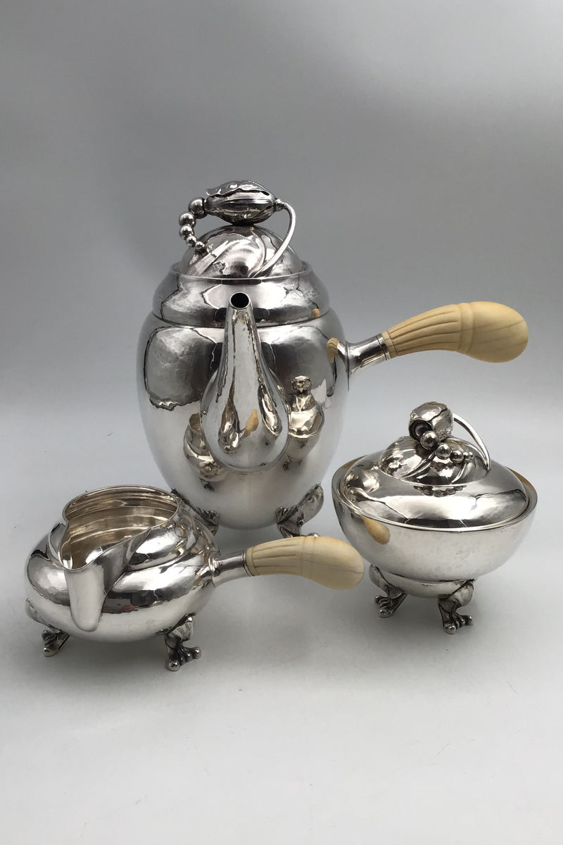 Georg Jensen Sterling Silver Magnolia Coffee Set No. 2 (1925-1933)