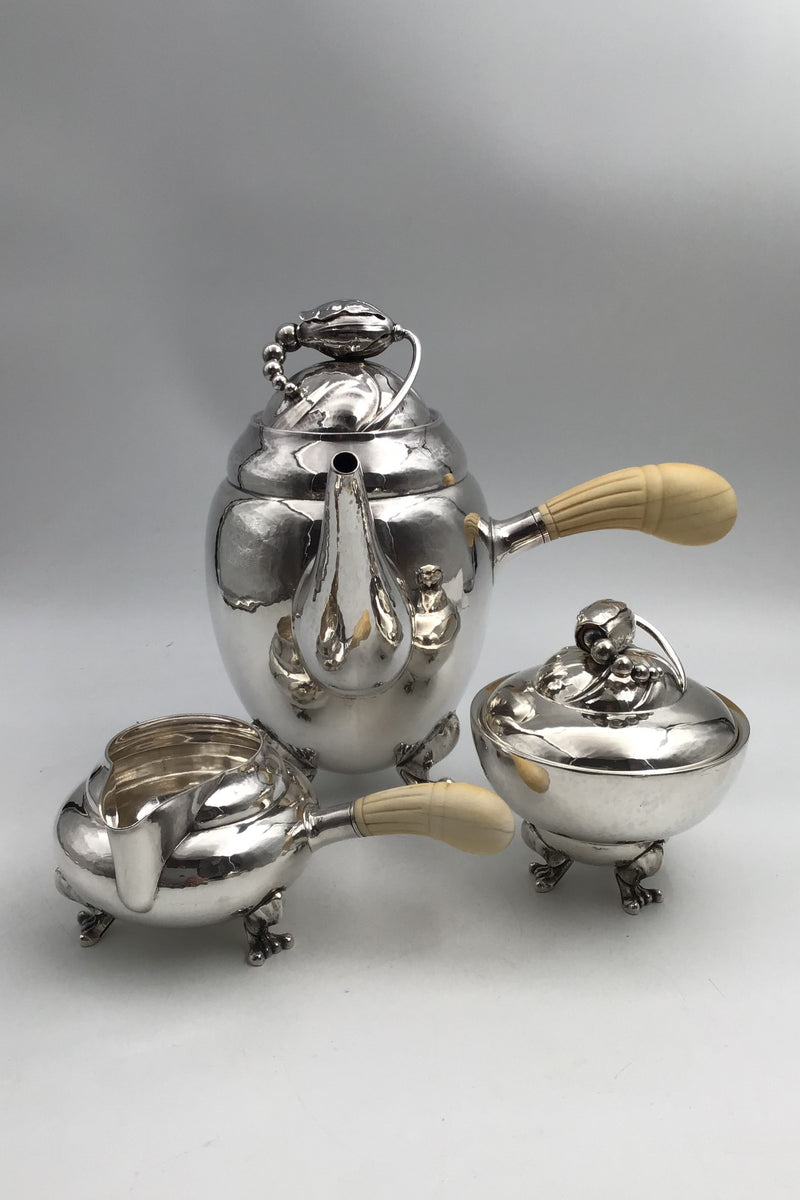 Georg Jensen Sterling Silver Magnolia Coffee Set No. 2 (1925-1933)