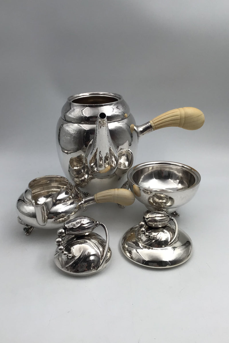 Georg Jensen Sterling Silver Magnolia Coffee Set No. 2 (1925-1933)