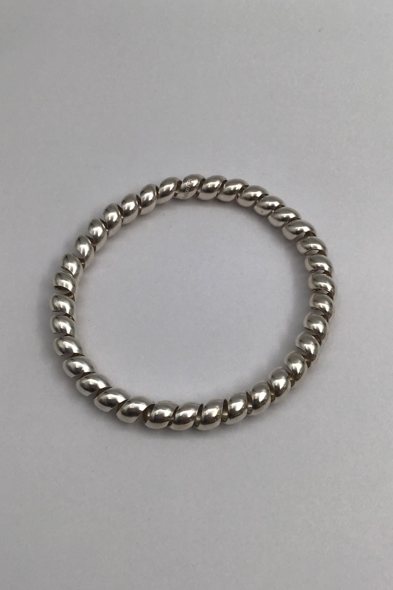 Hans Jensen Silver Spiral Bangle